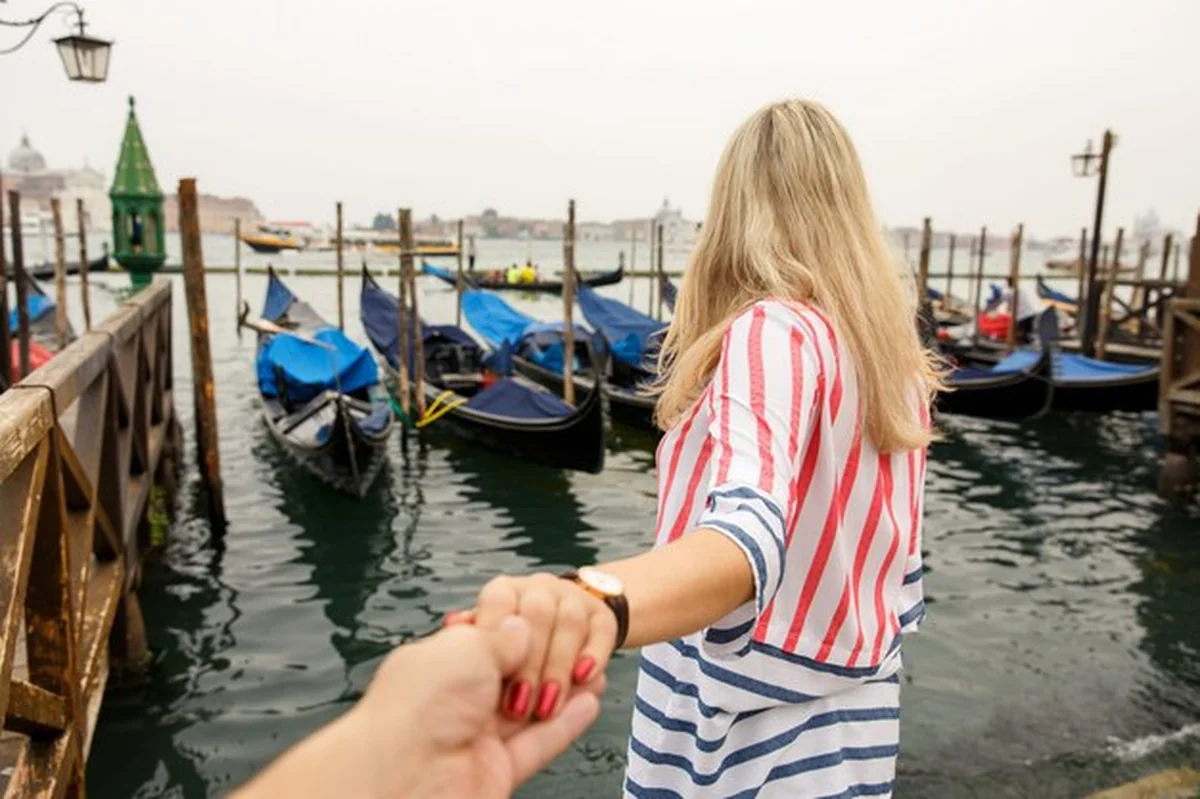 Para turystów w Wenecji, Włochy